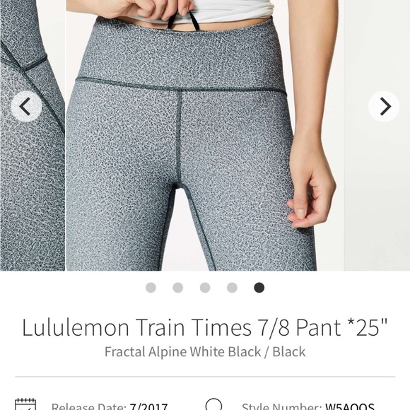 Lululemon Train Times 7/8 High-Rise Pant 25" Black Size 2 - Picture 2 of 6